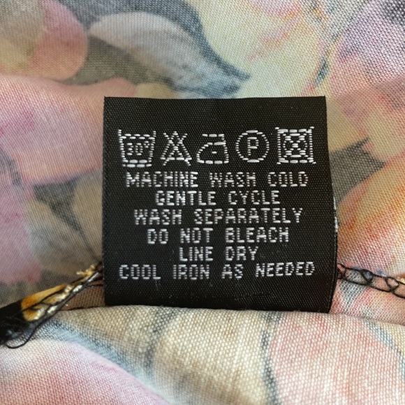 HEARTS AND ROSES SLEEVELESS FLORAL SWING DRESS, BLACK/PINK/ORANGE/YELLOW SZ 12 - Picture 14 of 14